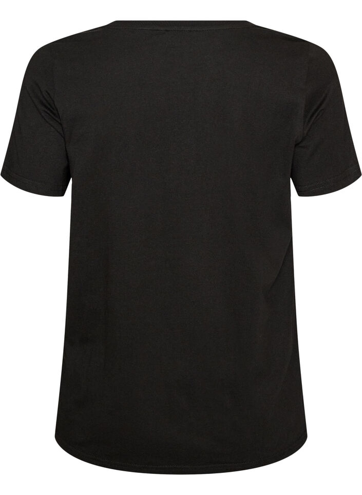 Weihnachts-T-Shirt aus Bio-Baumwolle, Schwarz, Packshot image number 1