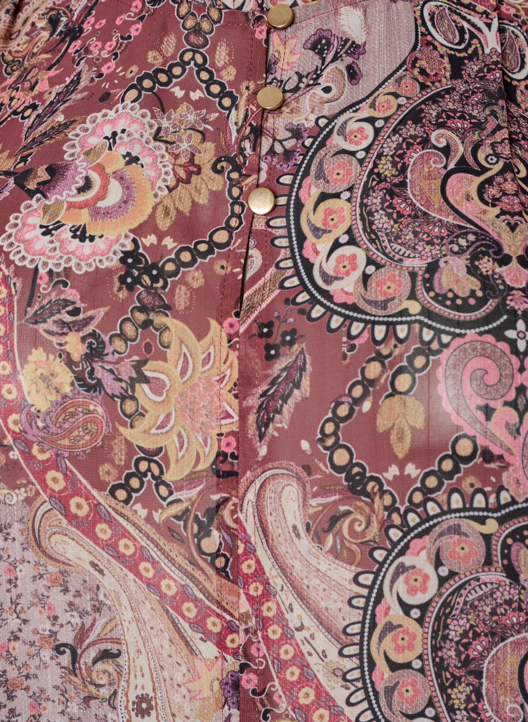 ZizziBluse mit Paisleymuster und R&uuml;schendetails, lila, Packshot image number 2