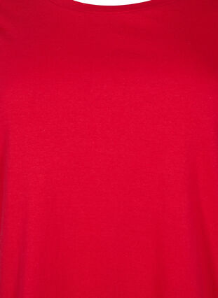T-Shirt aus Baumwolle mit Broderi anglaise, Tango Red, Packshot image number 2