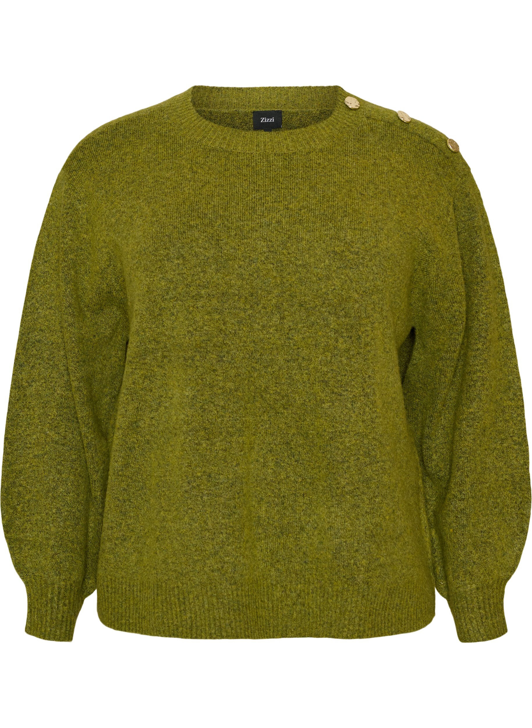 Strickbluse mit Knopfleiste