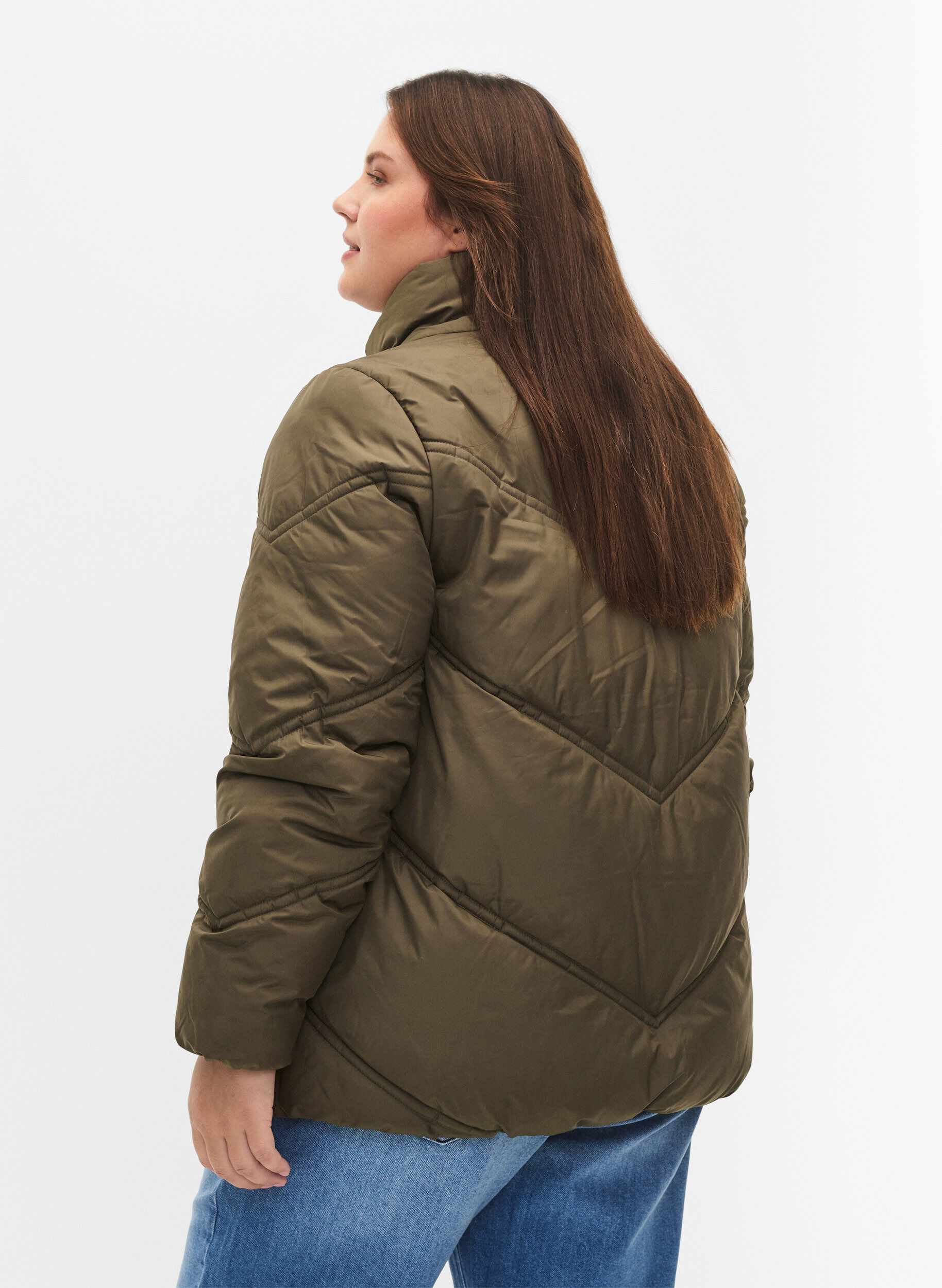 ZizziKurze Puffer-Winterjacke mit Taschen, Bungee Cord , Model image number 1