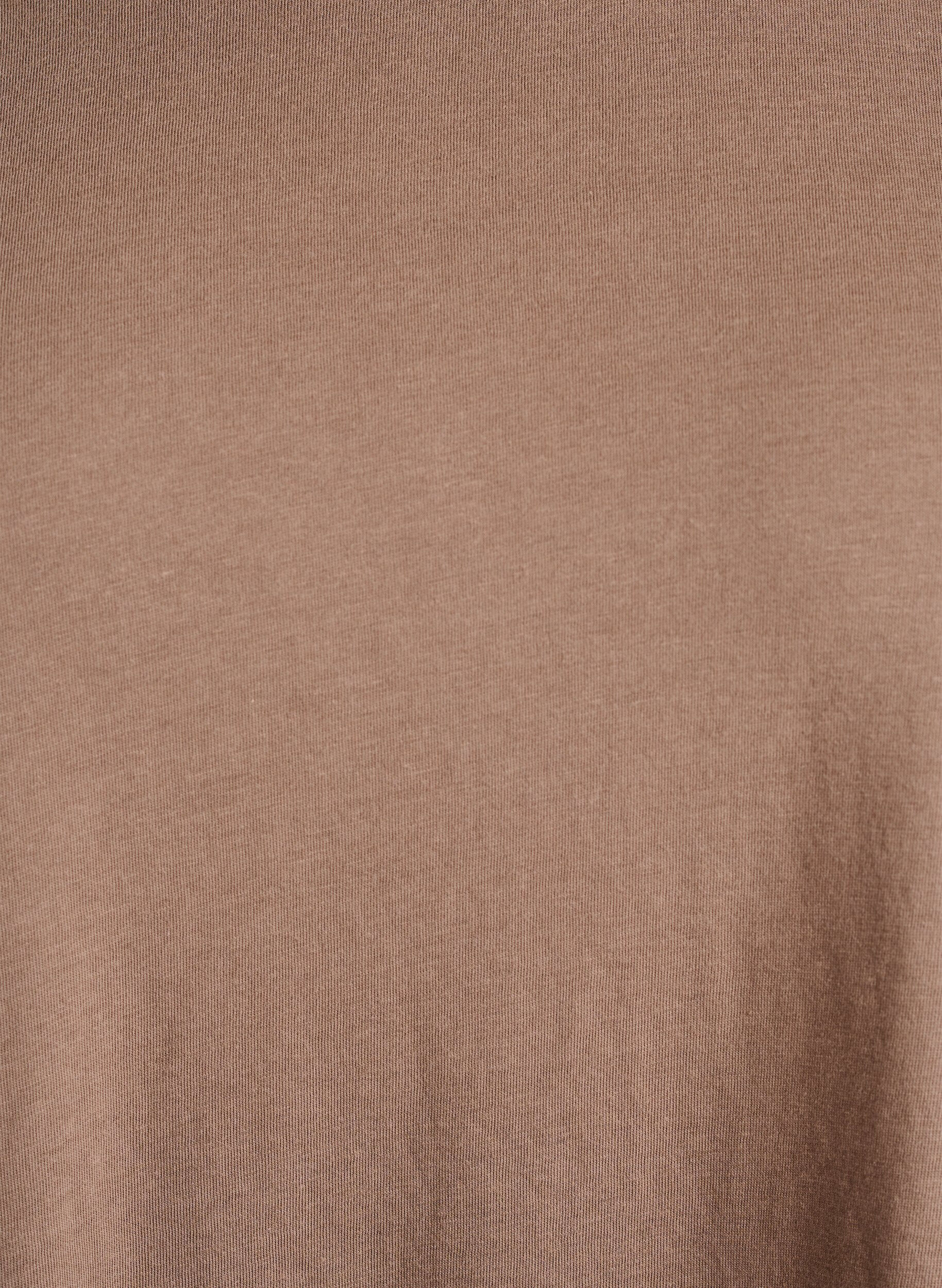 ZizziKurz&auml;rmeliges T-Shirt aus Baumwollmischgewebe, Braun, Packshot image number 2