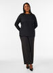Bluse aus Jersey mit welliger Struktur, Schwarz, Model image number 1