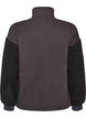 Sweatshirt mit Teddy-&Auml;rmeln und hohem Kragen, Grau, Packshot image number 1