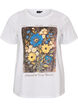 T-Shirt aus Baumwolle mit Frontprint, Wei&szlig;, Packshot image number 0