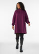 Sweatkleid mit hohem Rippkragen und Rei&szlig;verschluss, Lila, Model image number 1