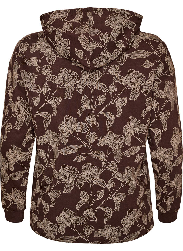 Hoodie mit All-over-Print, Braun, Packshot image number 1
