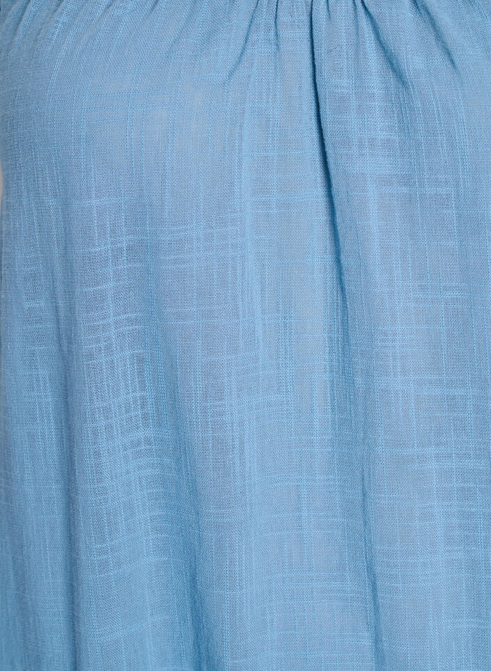 FLASH - Baumwollkleid mit Midi-Länge und Trägern, Blau, Packshot image number 2