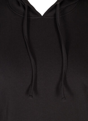 Sweatshirt mit Kapuze und Rippbündchen, Black, Packshot image number 2