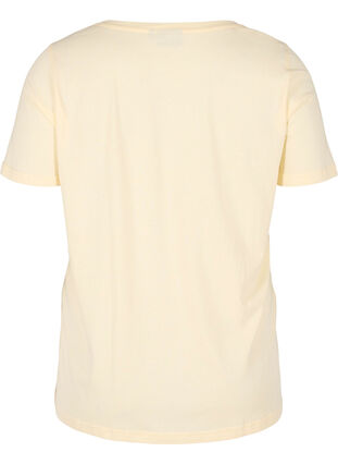 T-Shirt aus Bio-Baumwolle mit Aufdruck, Light Yellow, Packshot image number 1