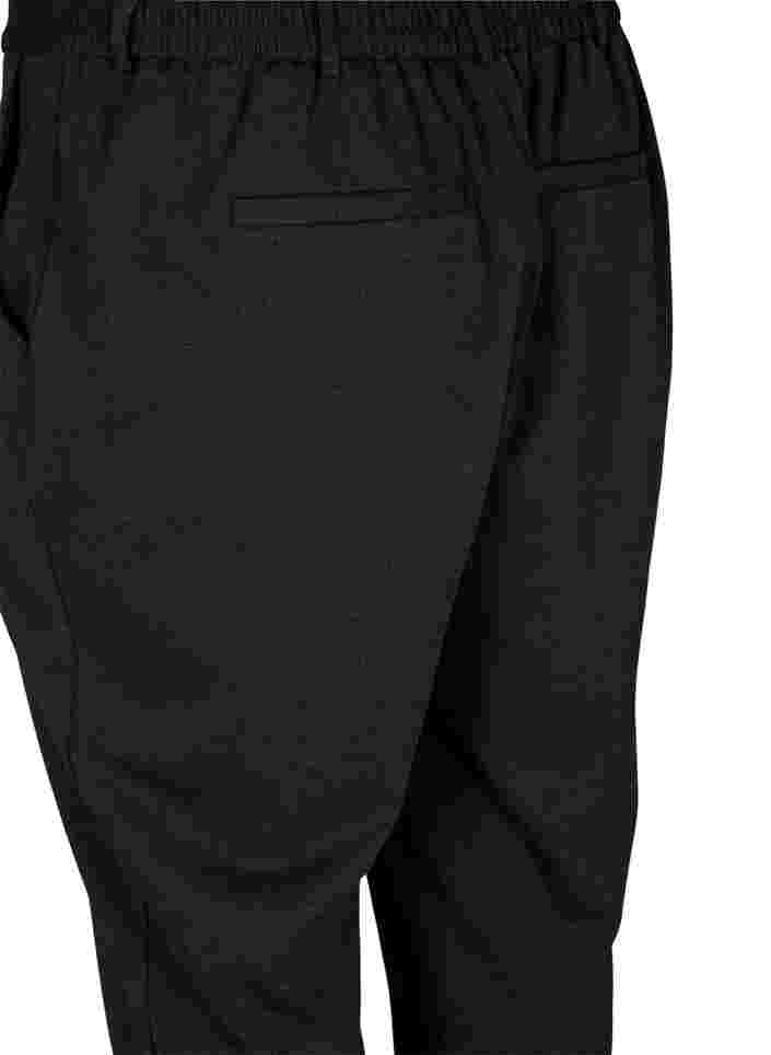 Cropped Hose mit Taschen und verstellbaren Schnüren, Dark Grey Melange, Packshot image number 3