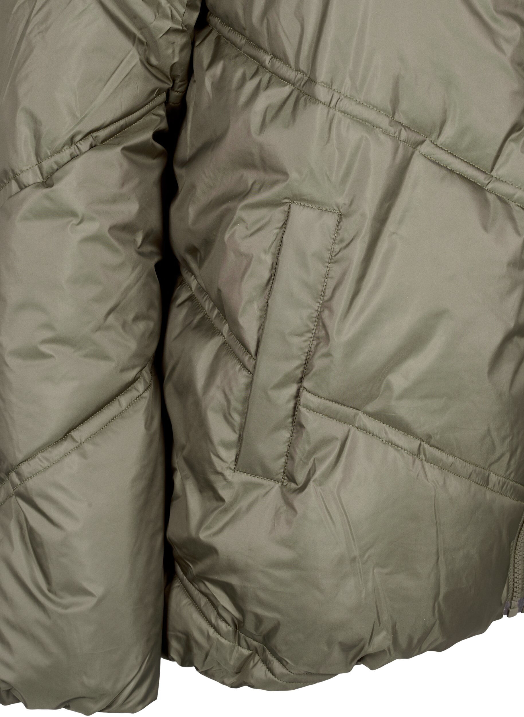 ZizziKurze Puffer-Winterjacke mit Taschen, Bungee Cord , Packshot image number 3