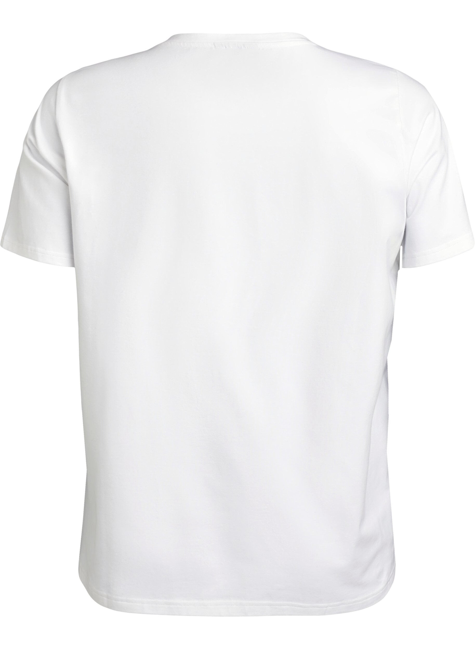 ZizziT-Shirt aus Bio-Baumwolle mit floralem Print, B. White w. EMB, Packshot image number 1