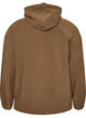 Anorak aus Fleece mit Kapuze und Kontrasteinsatz, Braun, Packshot image number 1