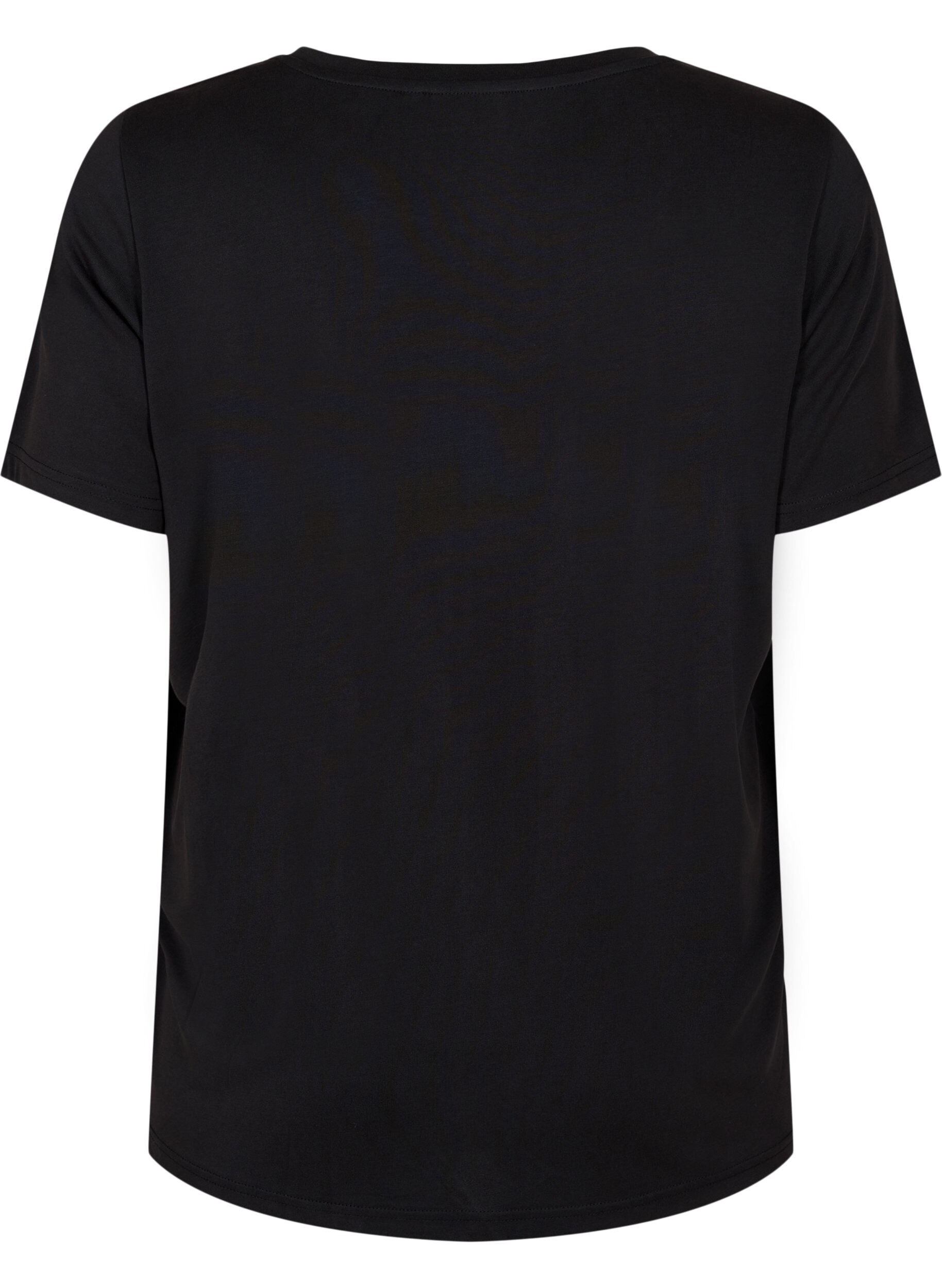 ZizziT-Shirt aus TENCEL&trade; Modal mit Rundhalsausschnitt, Schwarz, Packshot image number 1