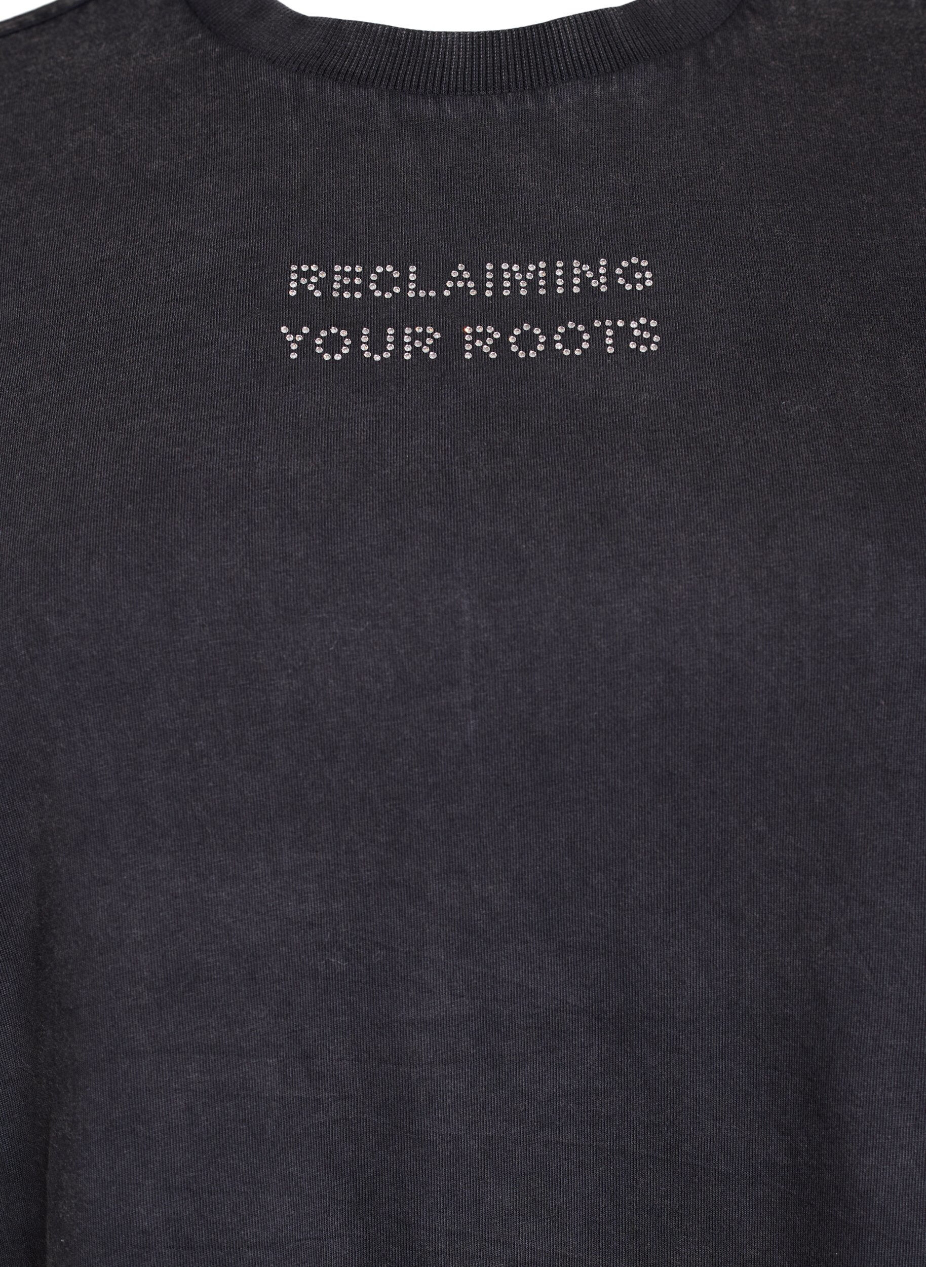 ZizziT-Shirt aus Bio-Baumwolle mit Nieten, Grau, Packshot image number 2