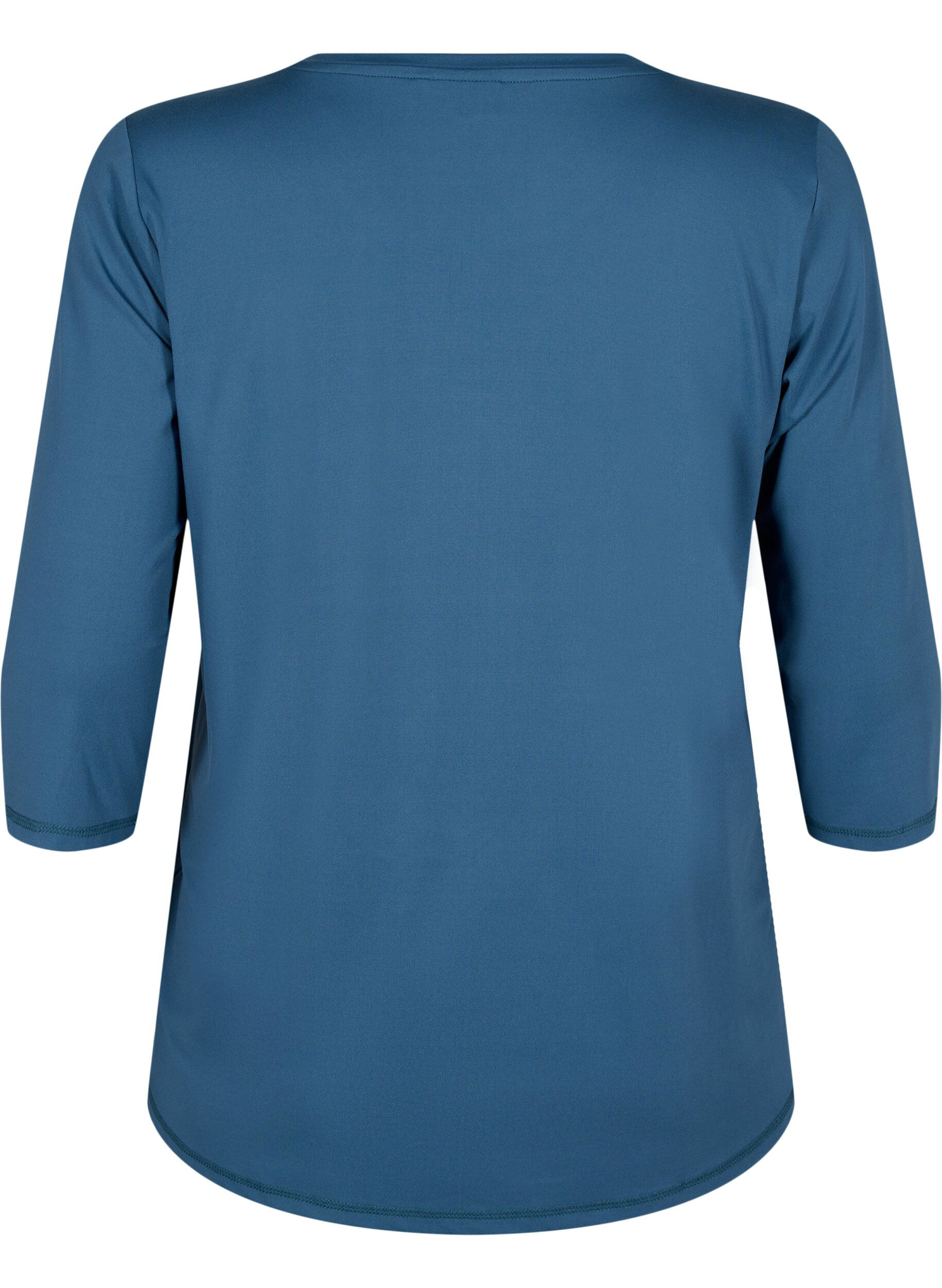 Zizzi Trainingsbluse mit 3/4 &Auml;rmeln, Petrol, Packshot image number 1