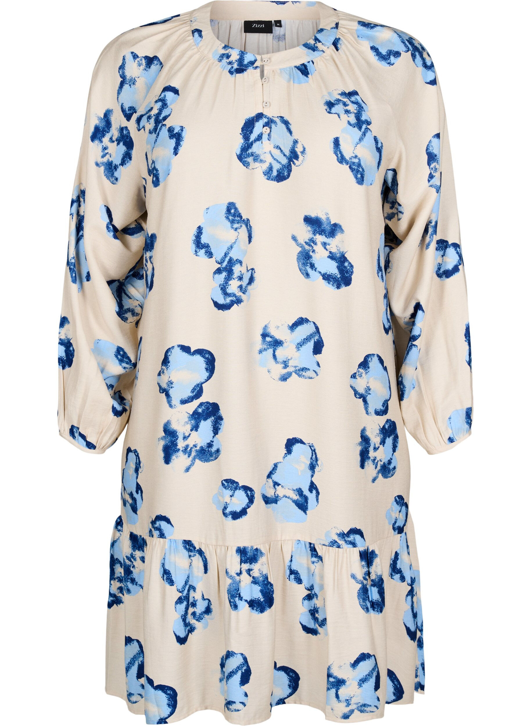 Midikleid mit langen &Auml;rmeln und A-Linie