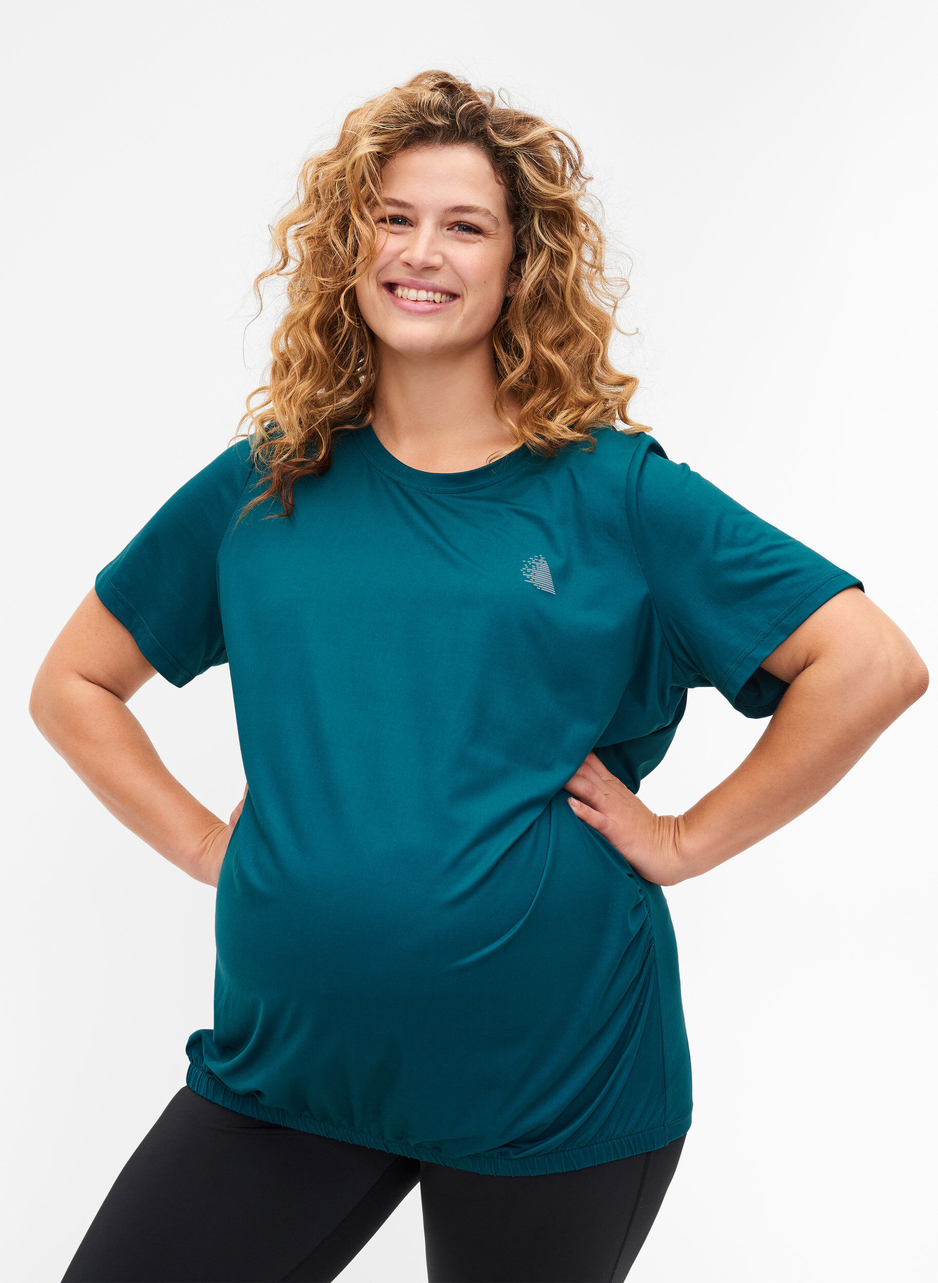 ZizziSchwagnerschafts-Trainings-T-Shirt, Deep Teal, Model image number 0