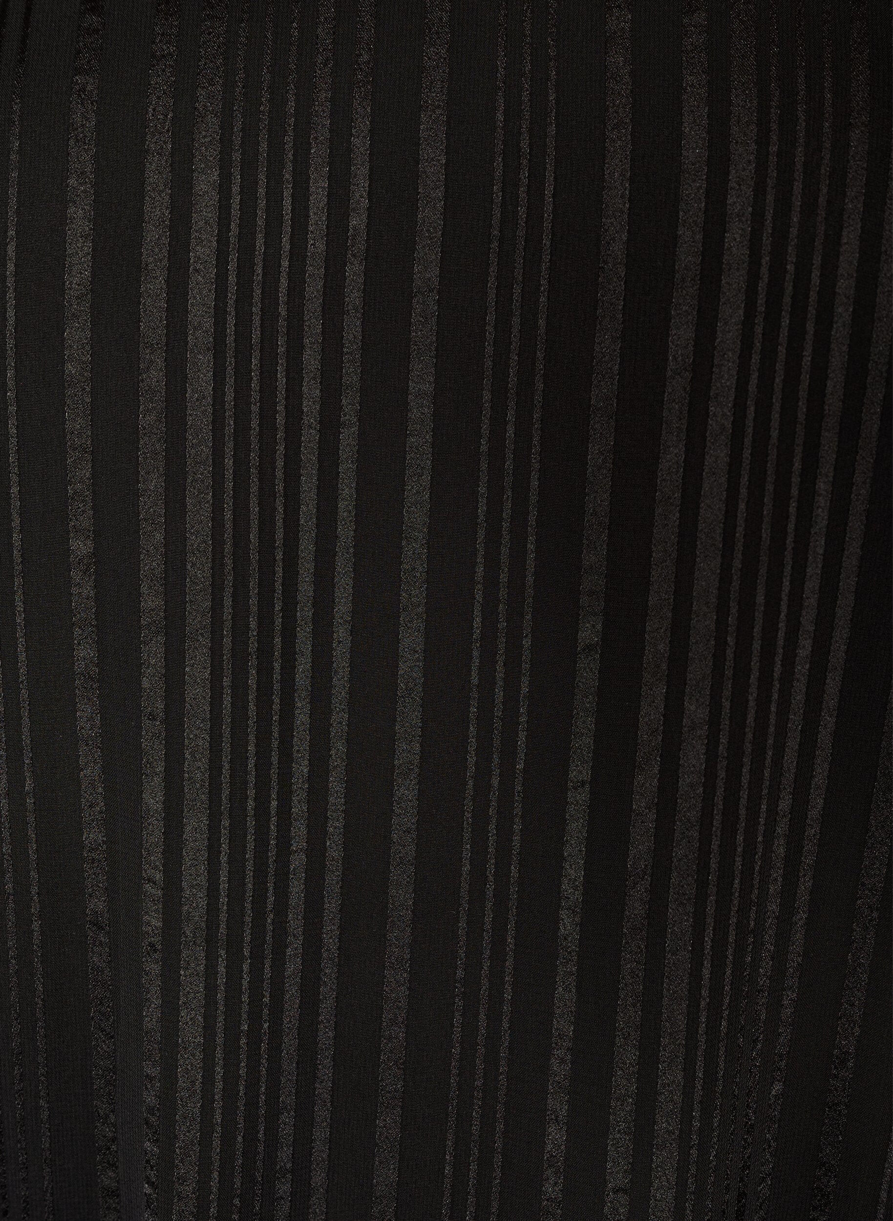 ZizziGestreifte Bluse in Ballonform, Schwarz, Packshot image number 2