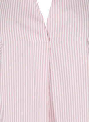 Gestreifte Hemdbluse aus Bio-Baumwolle, Blush Stripe, Packshot image number 2