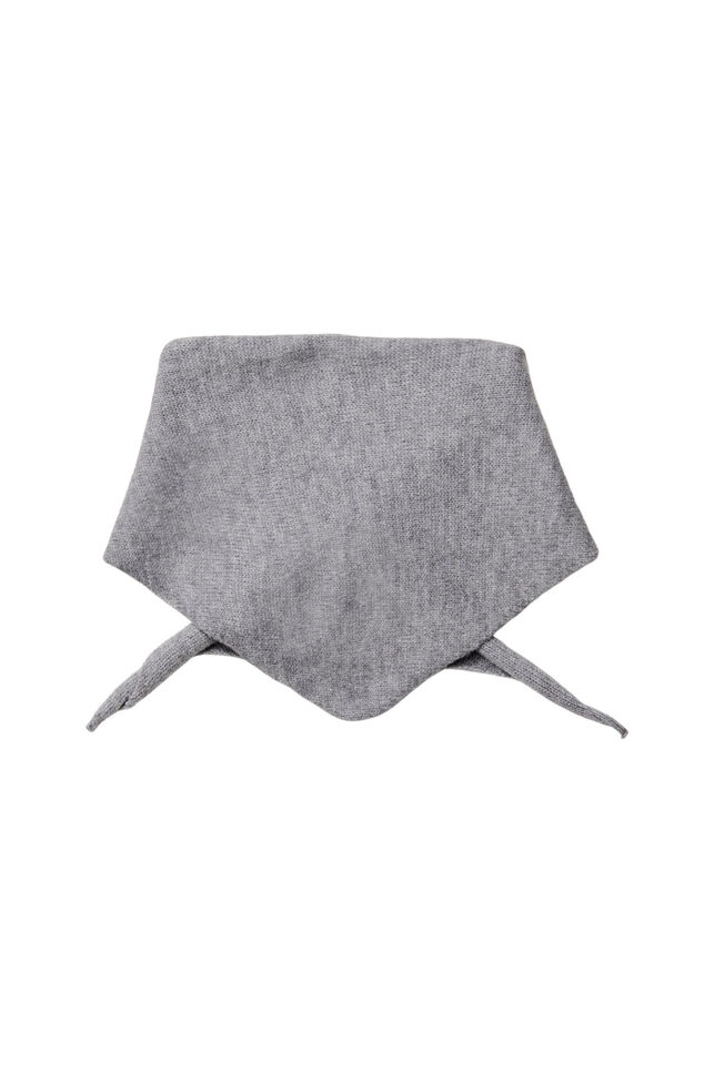 Gestricktes Dreieckstuch, Grau, Packshot
