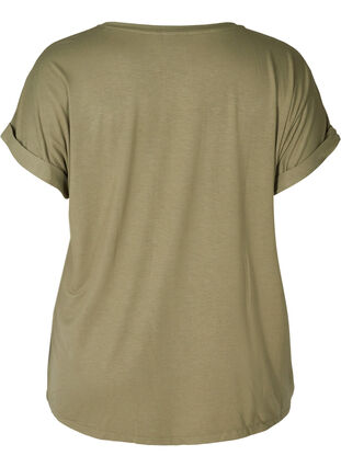 T-Shirt mit Rundhals, Deep Lichen Green, Packshot image number 1