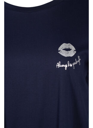 Oversize Nachtshirt aus Bio-Baumwolle, Night Sky Lips, Packshot image number 2