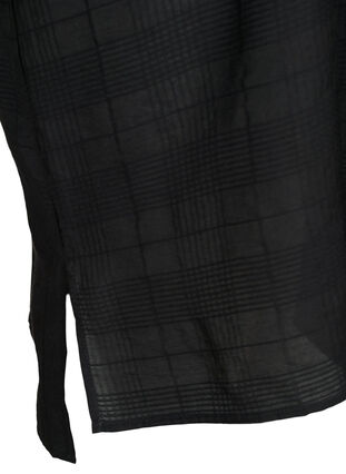 Langes Shirt aus Viskose mit Textur, Black, Packshot image number 3