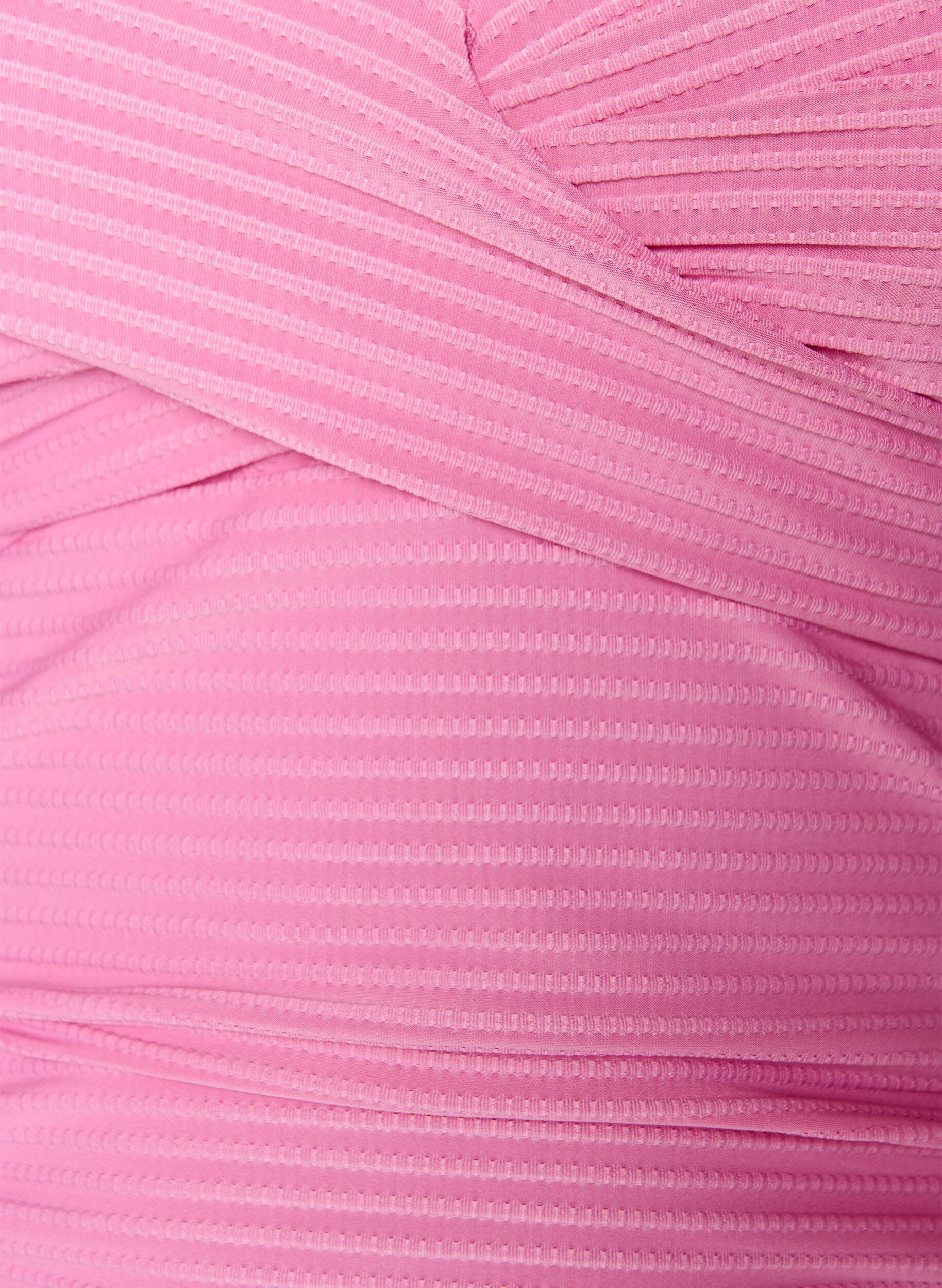 ZizziBadeanzug mit Struktur und Criss-Cross-Detail, Pink, Packshot image number 2