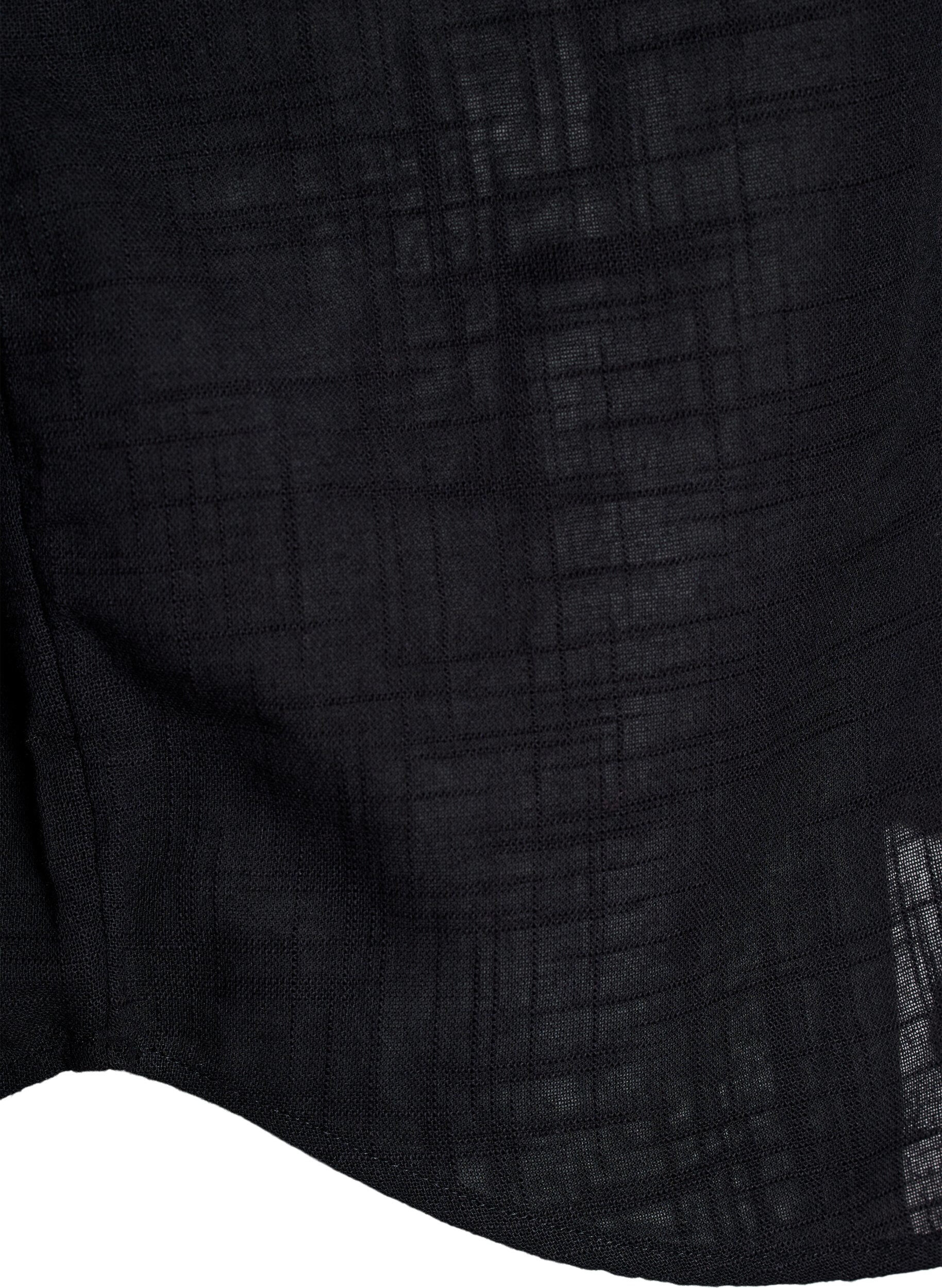 ZizziLockere Bluse mit angeschnittenen &Auml;rmeln, Schwarz, Packshot image number 3