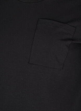 Kurzarm Umstands-T-Shirt aus Baumwolle, Black, Packshot image number 2