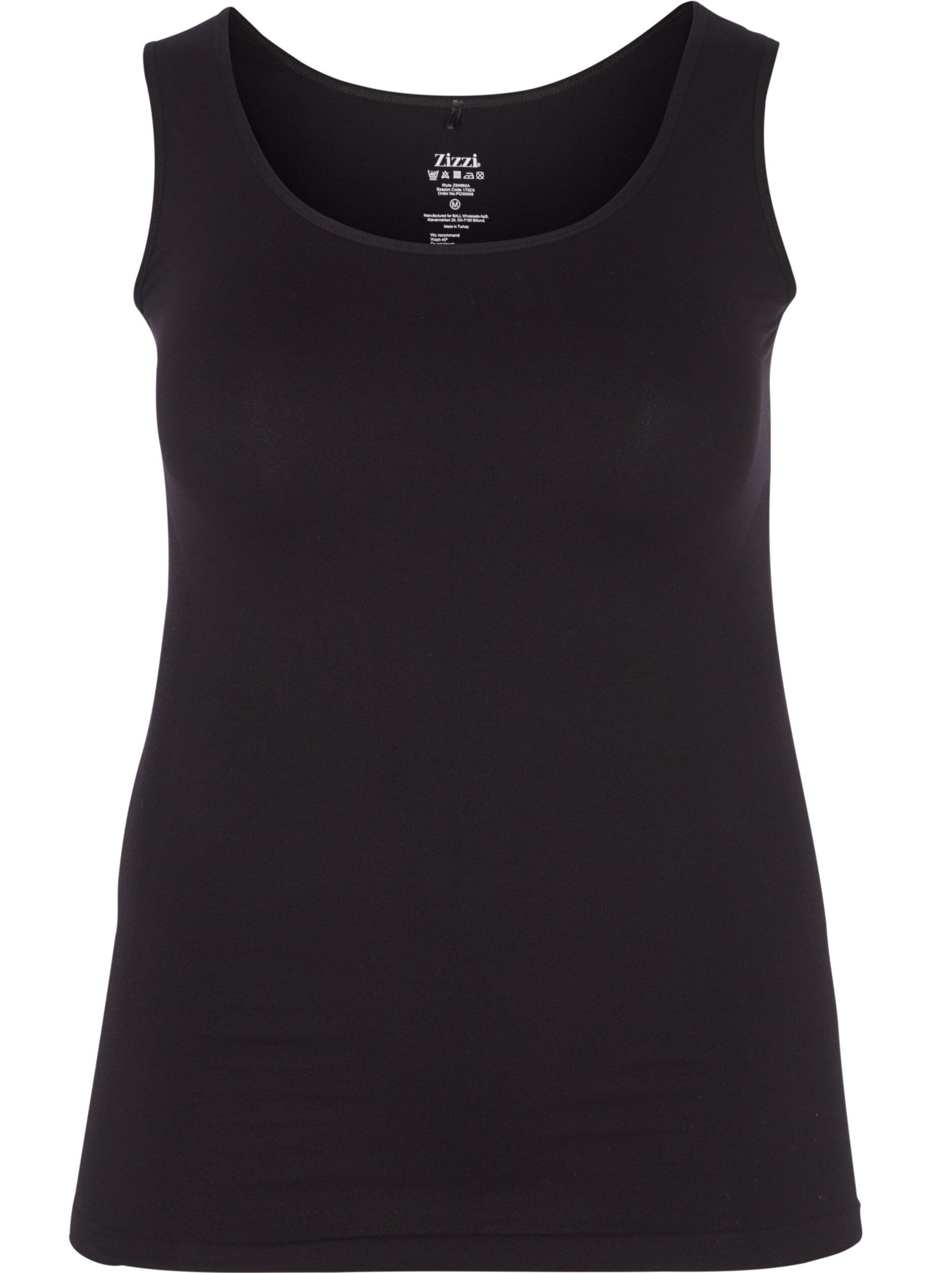 ZizziSeamless Basics Tanktop, Schwarz, Packshot image number 0