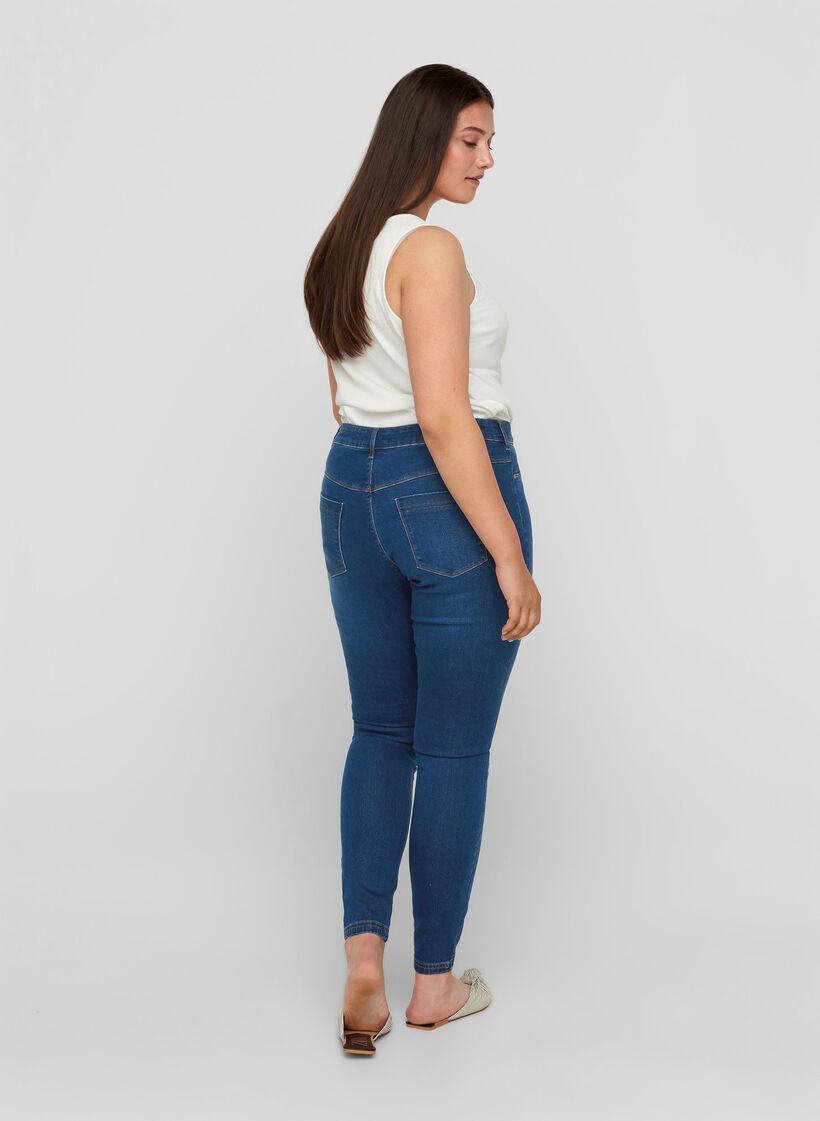 Jeggings aus Baumwollmischung, Blue denim, Model image number 1