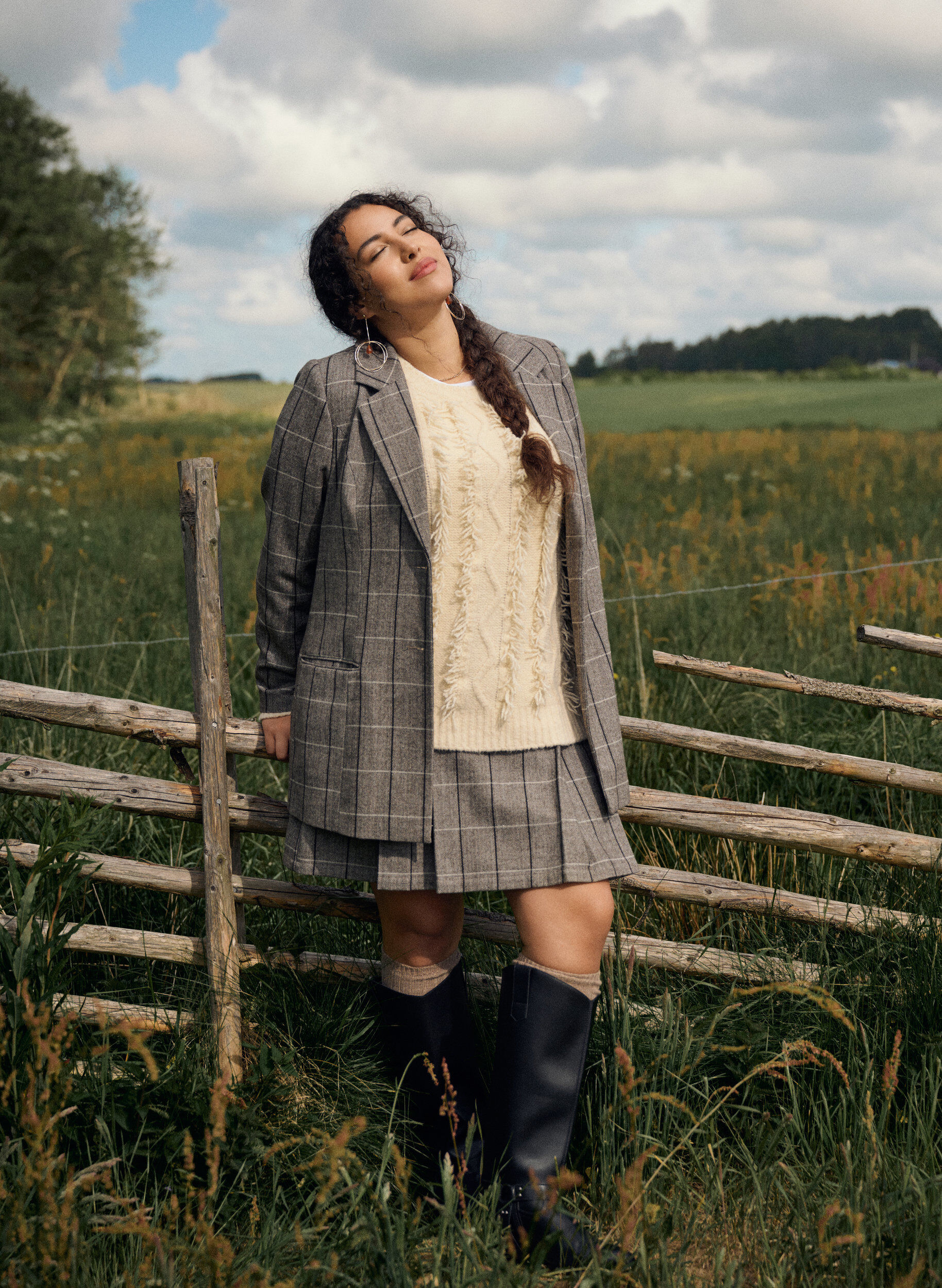 ZizziKarierter Rock, Braun, Image image number 0