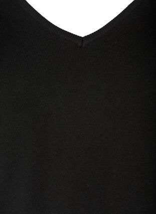 Einfarbiges Strickkleid aus Viskosemischung, Black, Packshot image number 2