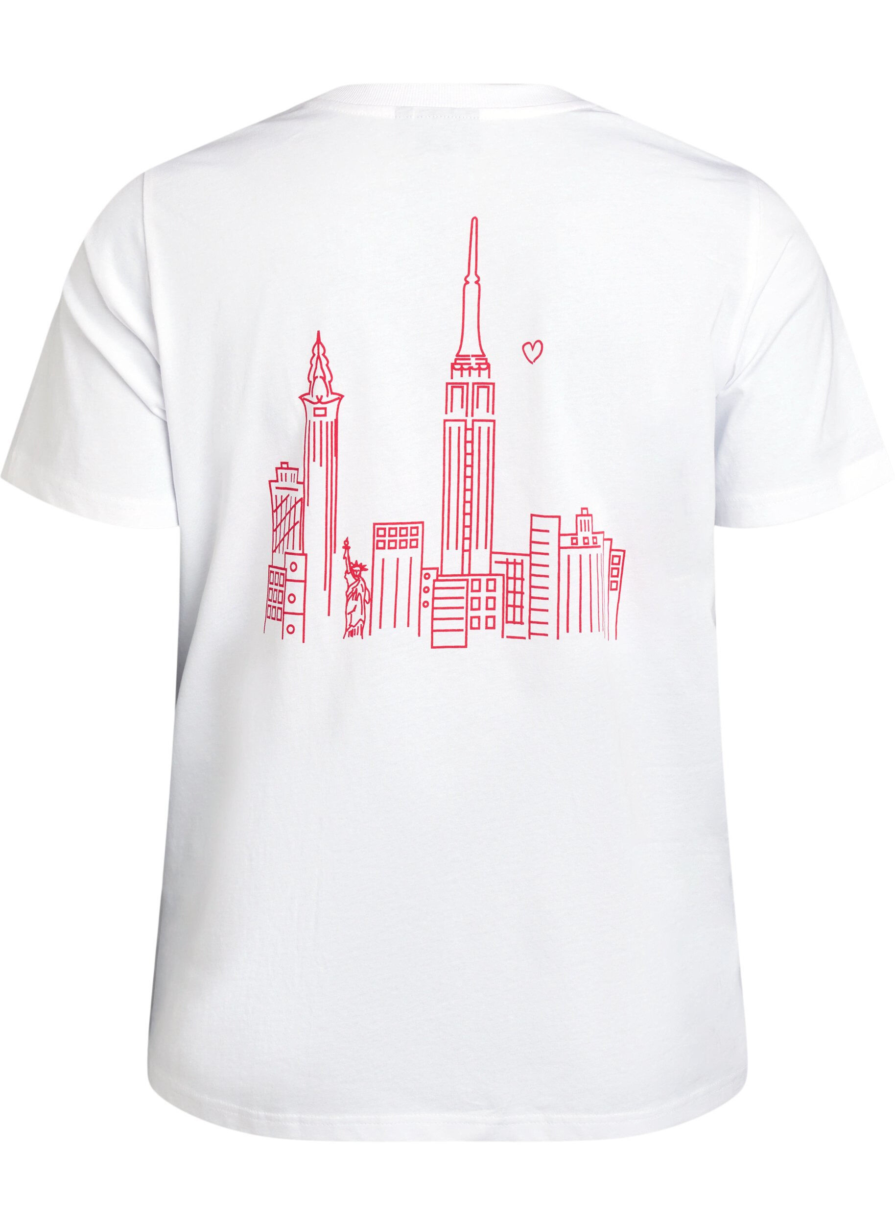 ZizziT-Shirt mit Textaufdruck und Rundhalsausschnitt, Wei&szlig;, Packshot image number 1