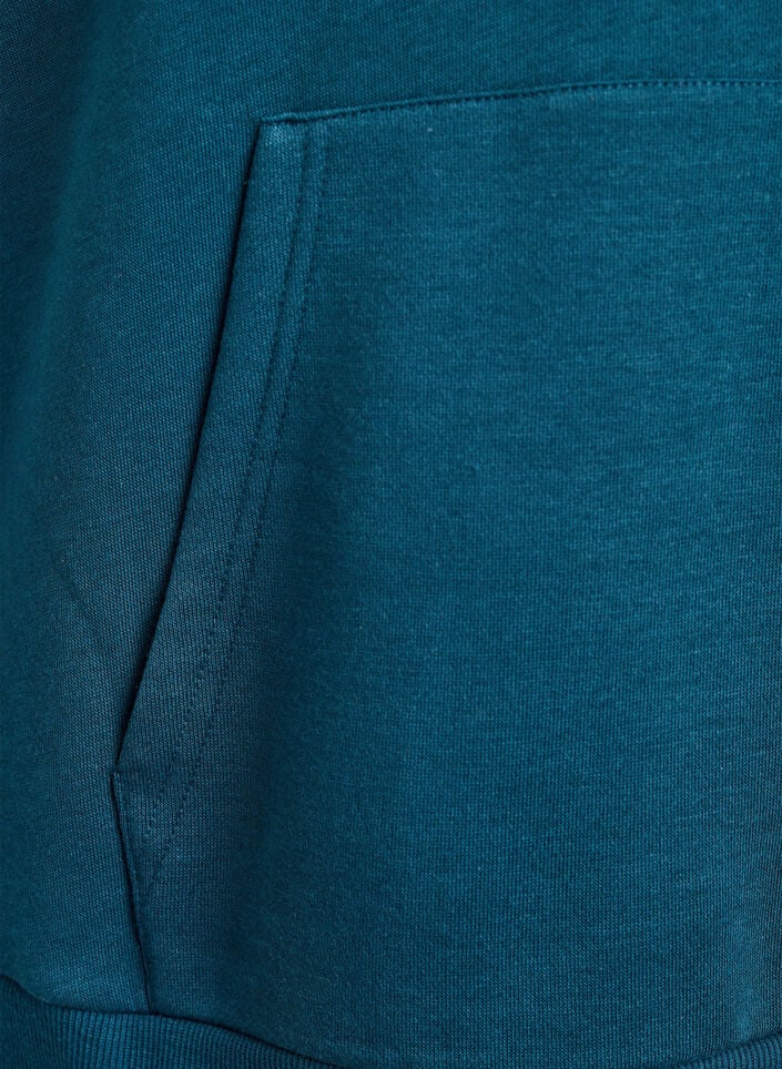 Hoodie mit gesticktem Frontmotiv, Gr&uuml;n, Packshot