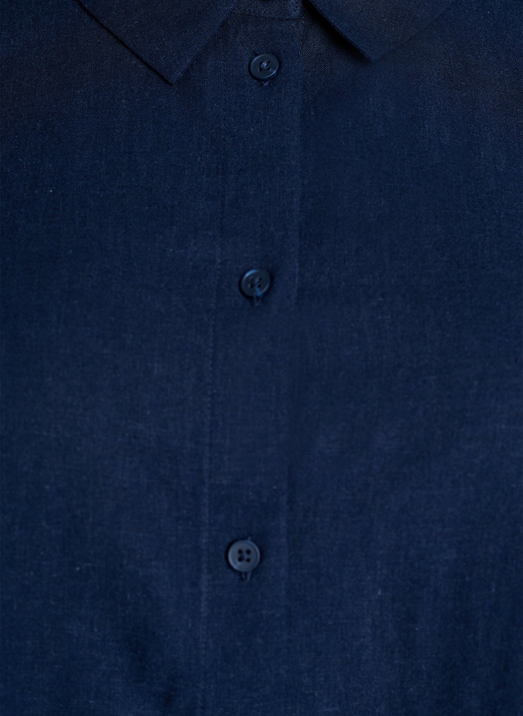 ZizziKurzarmhemd aus Leinen und Viskose, Blau, Packshot image number 2