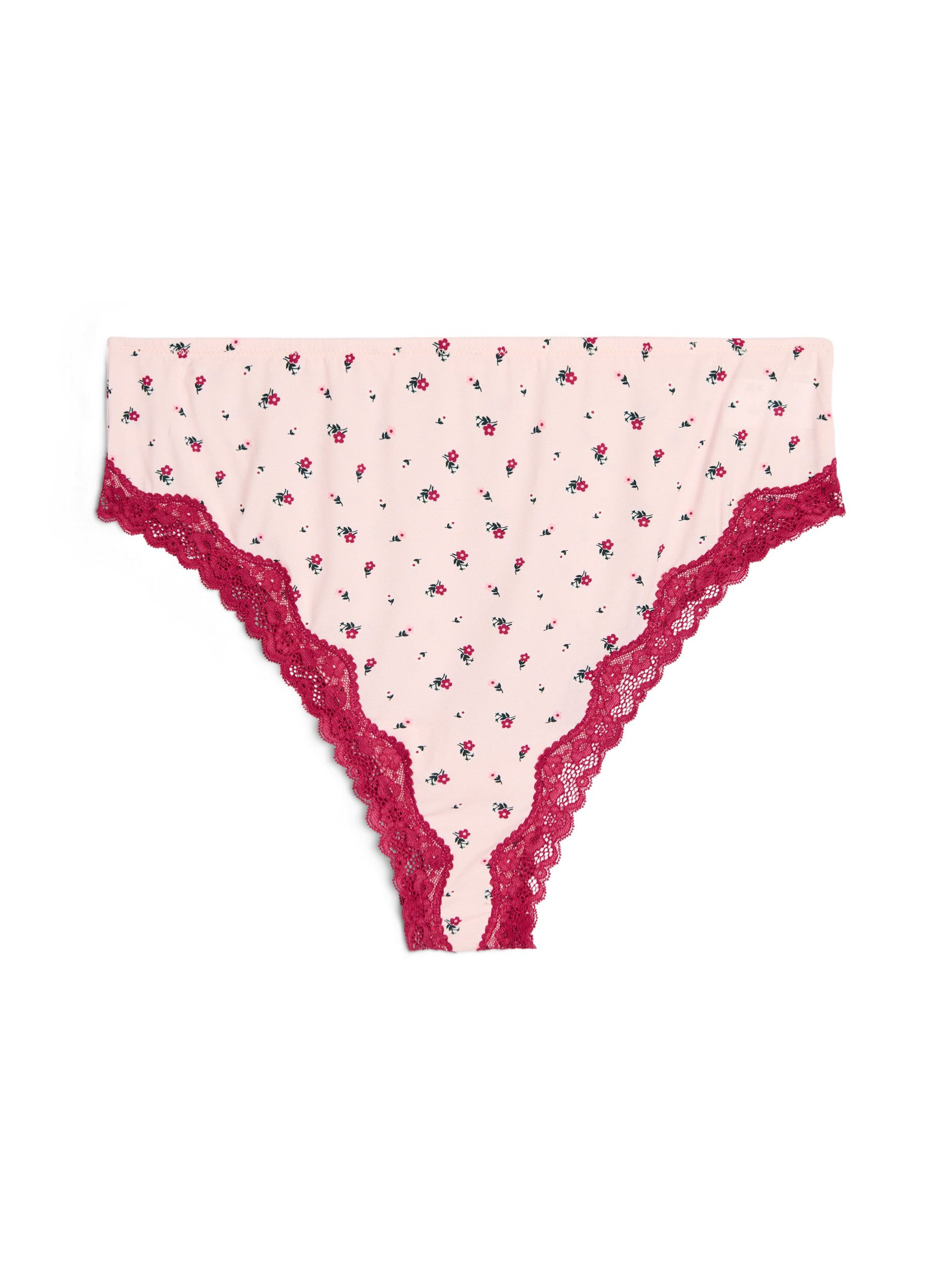 ZizziGebl&uuml;mter Brazilian Slip mit Spitze, Rot, Packshot image number 0
