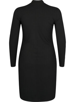Passendes Kleid mit Ausschnittdetails, Black, Packshot image number 1