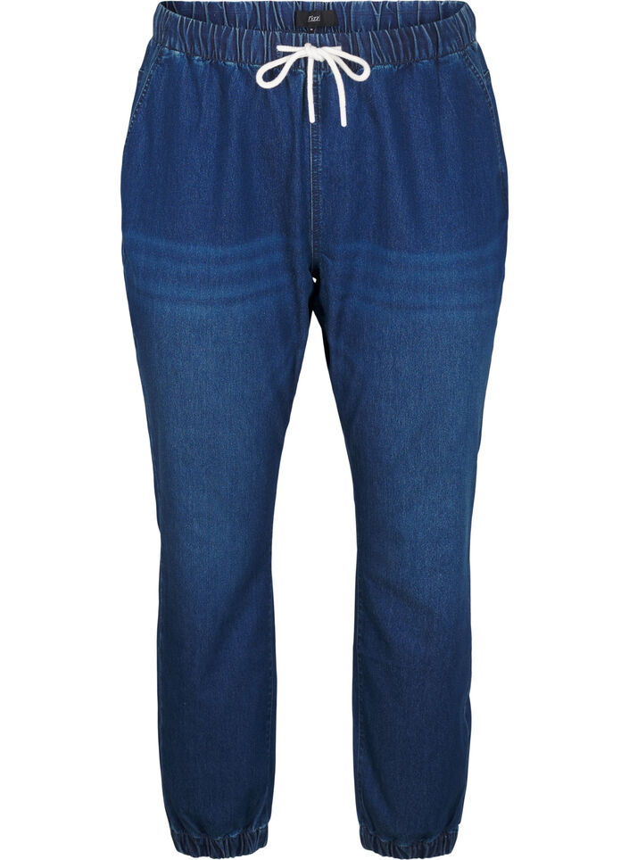 Jeans-Jogginghose mit Taschen, Blau, Packshot image number 0