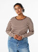 Gestreifte Bluse mit langen &Auml;rmeln, Braun, Model image number 0