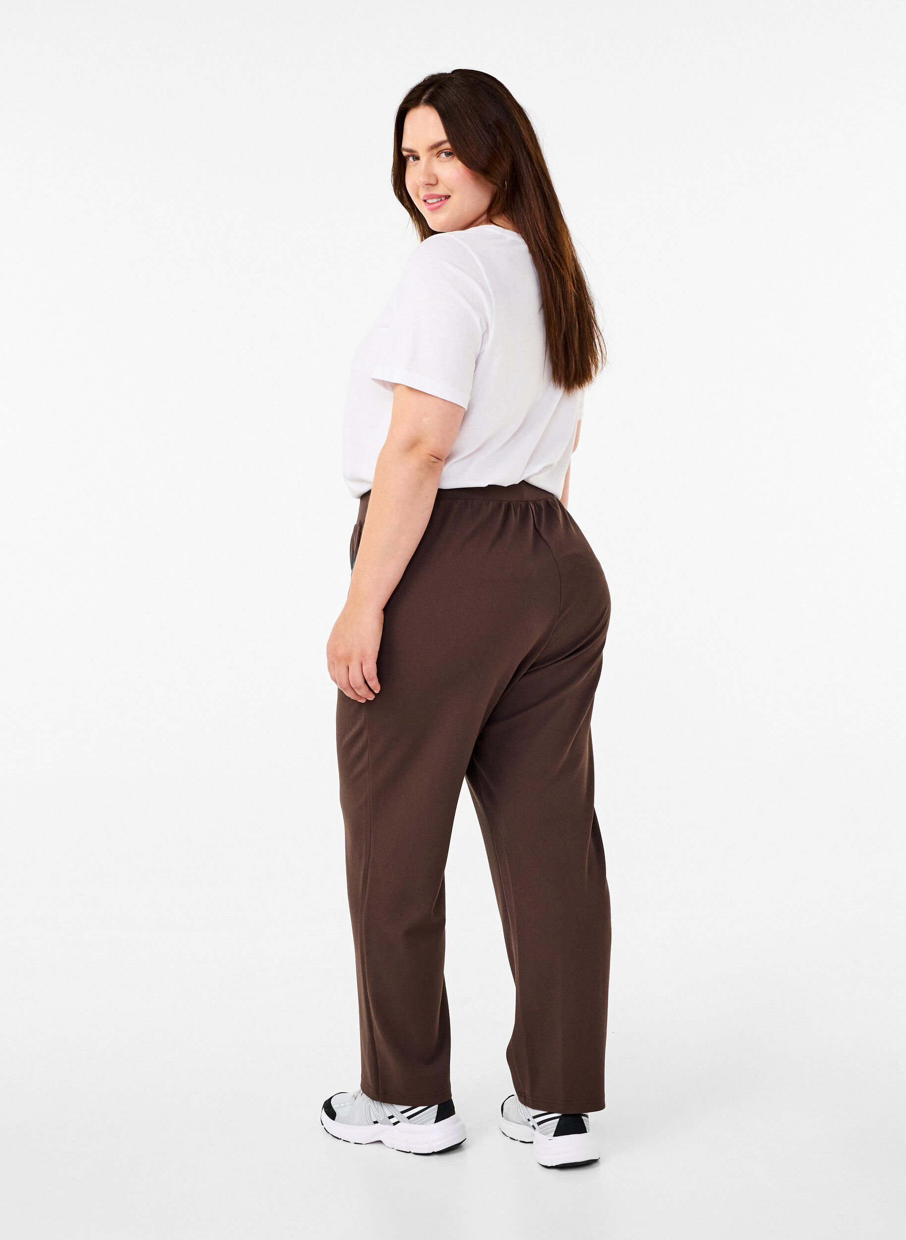 ZizziHose mit gerader Passform, Braun, Model image number 1