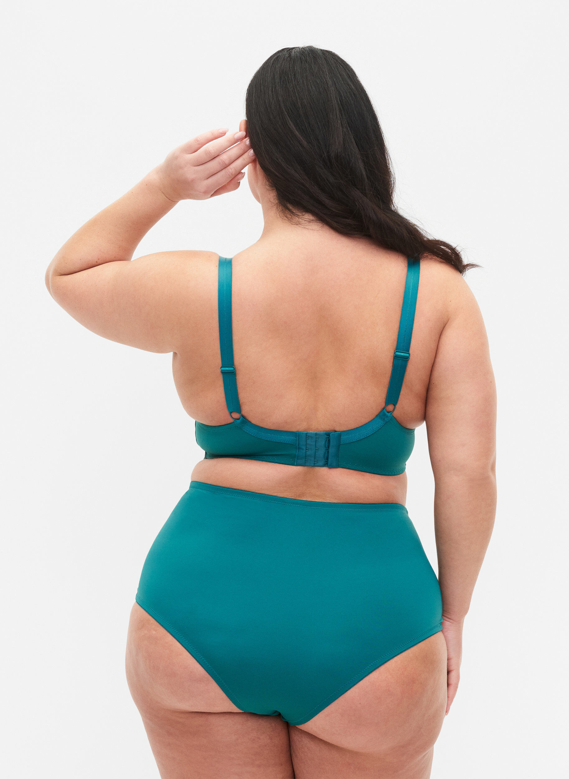 ZizziHipster mit Spitze und Hoher Taille, Green-Blue Slate, Model image number 1