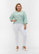 Extra schmale Amy Jeans mit hoher Taille, White, Model image number 4