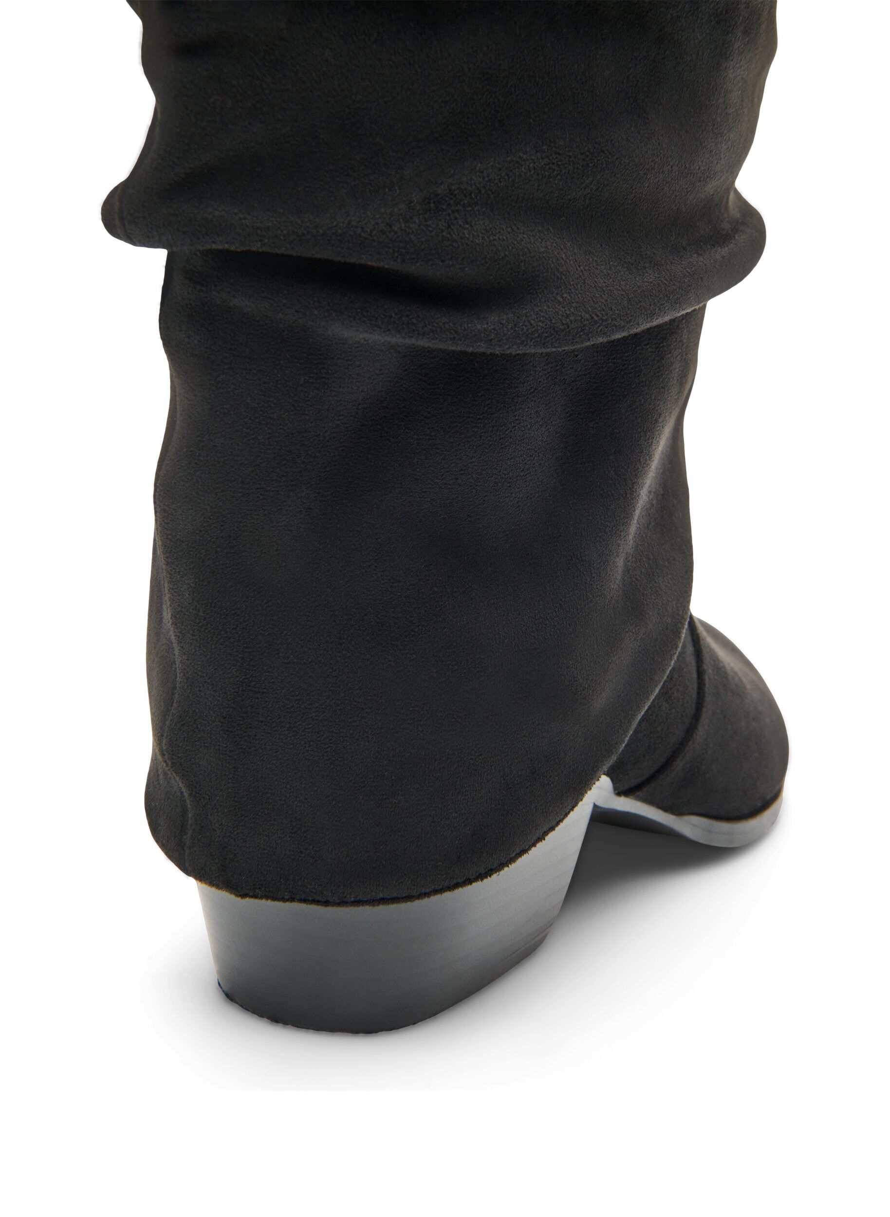 ZizziLanger Stiefel in Wildlederoptik mit abnehmbarem Schaft, Schwarz, Packshot image number 3