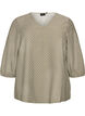 Gemusterte Bluse aus Viskose mit 3/4-&Auml;rmeln, Gr&uuml;n, Packshot image number 0