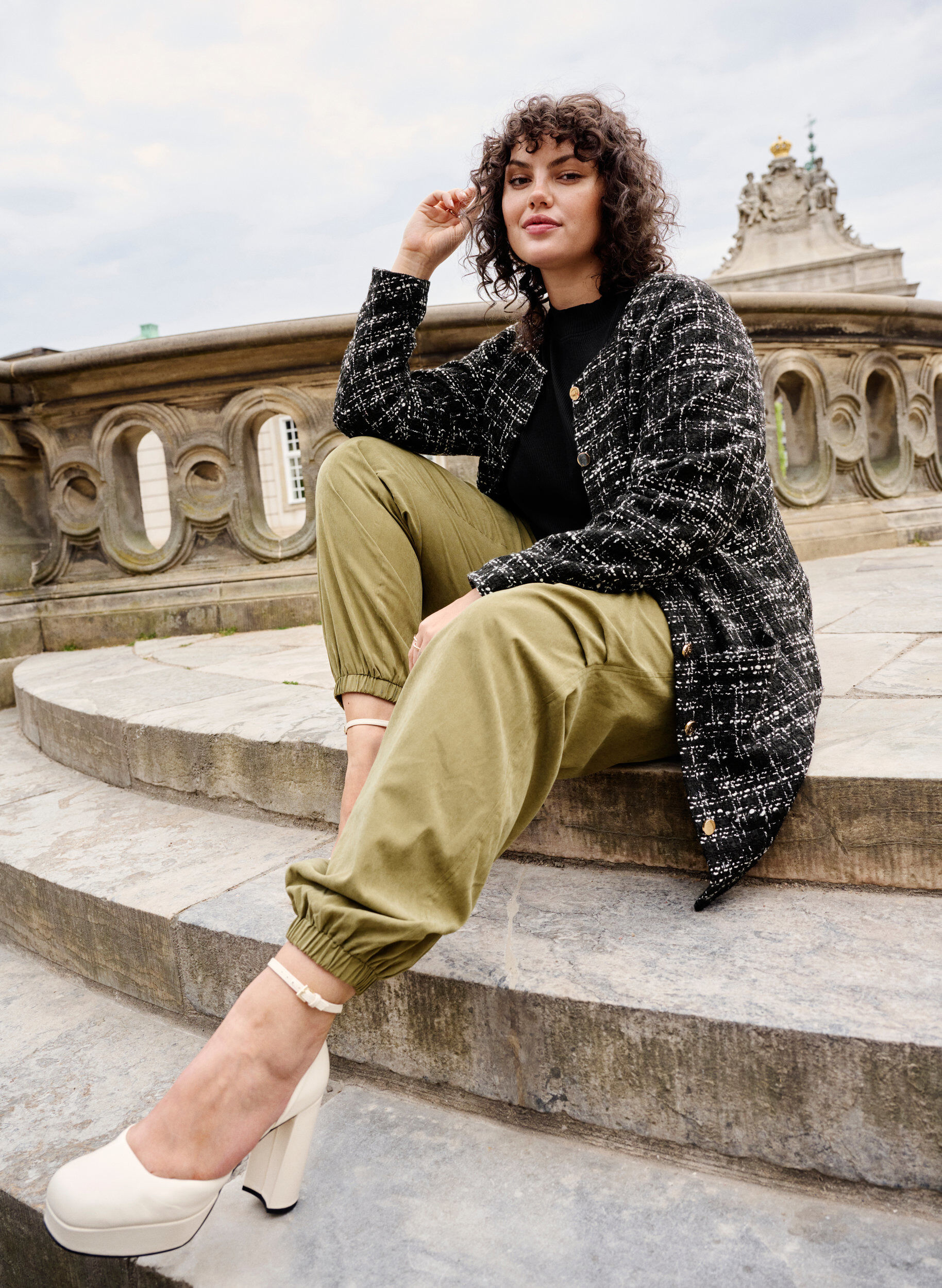 ZizziLockere Hose mit Gummizug, Martini Olive, Image image number 0