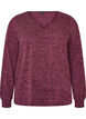 Bluse aus Jersey mit V-Ausschnitt und langen &Auml;rmeln, Dunkles Bordeaux, Packshot image number 0